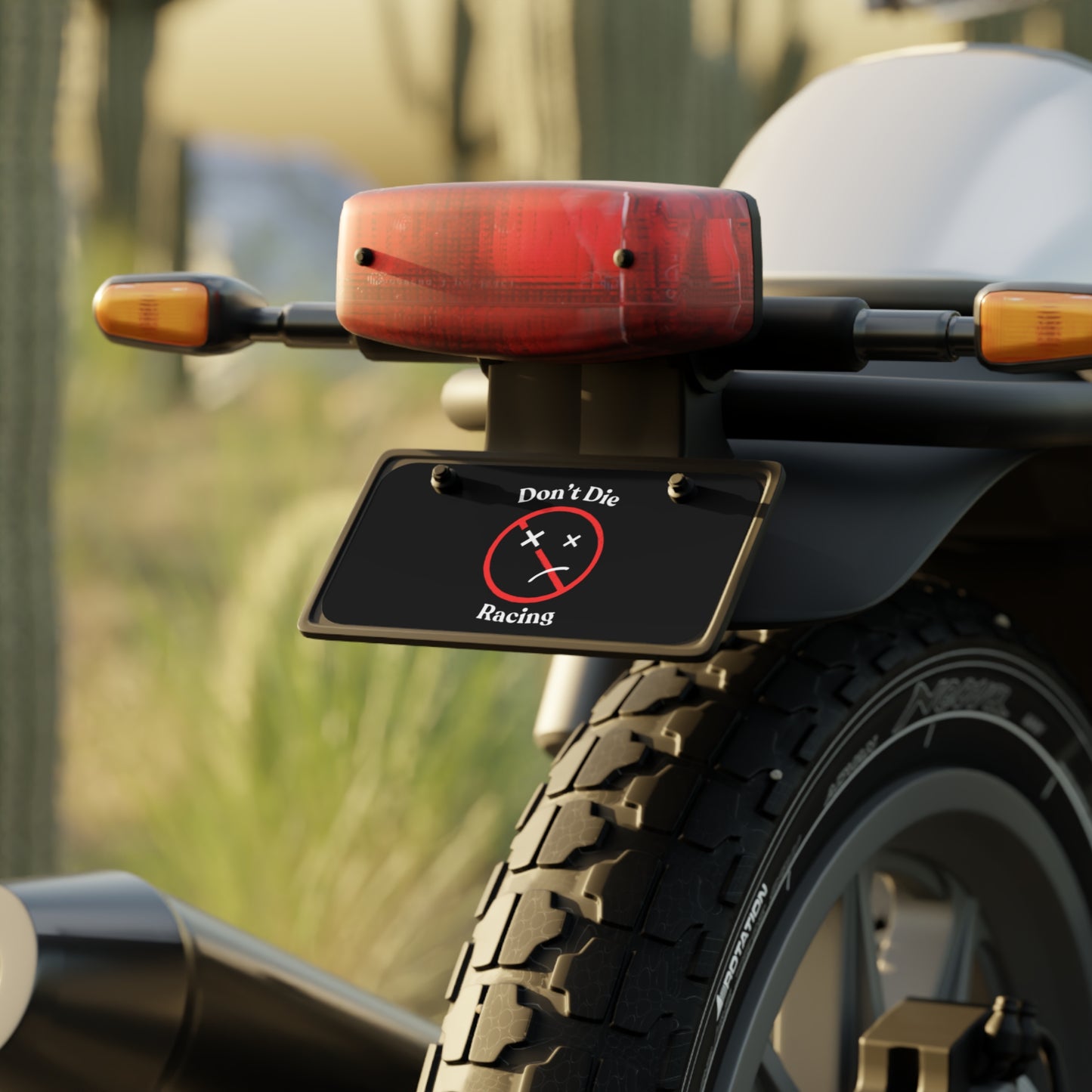 “Don’t Die Racing” Motorcycle License Plate