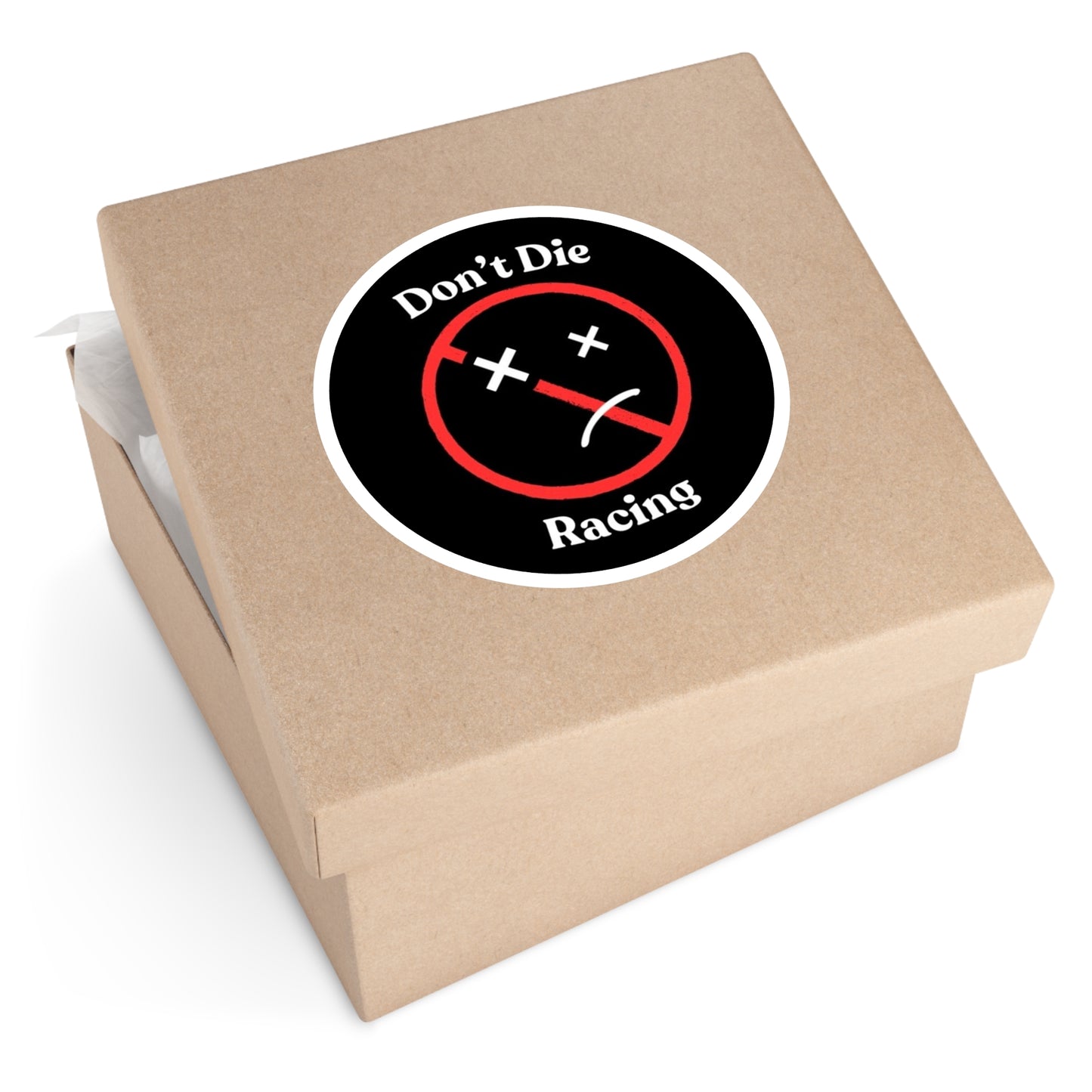 “Don't Die Racing” Round Stickers/Decals